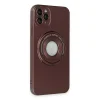 Apple İphone 12 Pro Kılıf Lukka Magneticsafe Kapak - Kahverengi