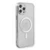İphone 12 Pro Kılıf Magneticsafe Lazer Silikon - Gümüş