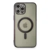 İphone 12 Pro Kılıf Magneticsafe Lazer Silikon - Siyah