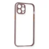 İphone 12 Pro Kılıf Miami Şeffaf Silikon - Açık Mor