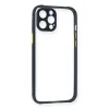 İphone 12 Pro Kılıf Miami Şeffaf Silikon - Lacivert