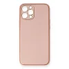 İphone 12 Pro Max Kılıf Coco Deri Silikon Kapak - Pembe