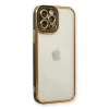 İphone 12 Pro Max Kılıf Liva Lens Silikon - Siyah