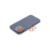 Apple İphone 12 Pro Renkli Kamera Lens Koruma Cam - Turuncu-kırmızı
