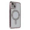 Apple İphone 13 Kılıf Joke Simli Magneticsafe Kılıf - Pembe