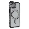 Apple İphone 13 Kılıf Joke Simli Magneticsafe Kılıf - Siyah
