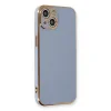 İphone 13 Kılıf Volet Silikon - Mavi