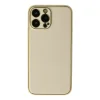 Apple İphone 13 Pro Kılıf Coco Deri Silikon Kapak - Gold