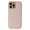 Apple İphone 13 Pro Kılıf Coco Deri Silikon Kapak - Pembe
