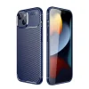 Apple İphone 14 Kılıf Auto Focus Karbon Kapak - Lacivert
