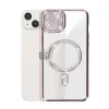 İphone 14 Kılıf Joke Simli Magneticsafe Kılıf - Derin Mor