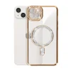 İphone 14 Kılıf Joke Simli Magneticsafe Kılıf - Gold
