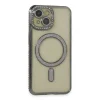 Apple İphone 14 Kılıf Joke Simli Magneticsafe Kılıf - Gri