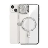 Apple İphone 14 Kılıf Joke Simli Magneticsafe Kılıf - Gümüş