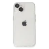 Apple İphone 14 Kılıf Luko Lens Silikon - Gümüş