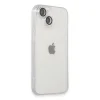 Apple İphone 14 Kılıf Luko Lens Silikon - Gümüş