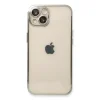 Apple İphone 14 Kılıf Razer Lensli Silikon - Gümüş