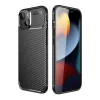 Apple İphone 14 Plus Kılıf Auto Focus Karbon Kapak - Siyah