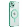 Apple İphone 14 Plus Kılıf Magneticsafe Lazer Silikon - Haki Yeşil