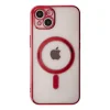 Apple İphone 14 Plus Kılıf Magneticsafe Lazer Silikon - Kırmızı
