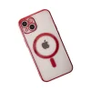 Apple İphone 14 Plus Kılıf Magneticsafe Lazer Silikon - Kırmızı