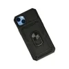 Apple İphone 14 Plus Kılıf Pars Lens Yüzüklü Silikon - Siyah