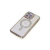 İphone 14 Pro Kılıf Joke Simli Magneticsafe Kılıf - Gold