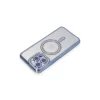 İphone 14 Pro Kılıf Joke Simli Magneticsafe Kılıf - Mavi