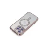 İphone 14 Pro Kılıf Joke Simli Magneticsafe Kılıf - Pembe