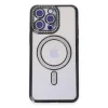 İphone 14 Pro Kılıf Joke Simli Magneticsafe Kılıf - Siyah