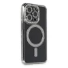 Apple İphone 14 Pro Max Kılıf Joke Simli Magneticsafe Kılıf - Gri