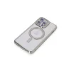 İphone 14 Pro Max Kılıf Joke Simli Magneticsafe Kılıf - Gümüş