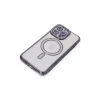 Apple İphone 15 Pro Kılıf Joke Simli Magneticsafe Kılıf - Derin Mor