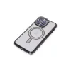 Apple İphone 15 Pro Kılıf Joke Simli Magneticsafe Kılıf - Siyah