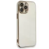 Apple İphone 15 Pro Kılıf Volet Silikon - Beyaz