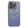 Apple İphone 15 Pro Max Kılıf Slot Silikon - Gümüş