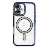 Apple İphone 16 Kılıf Joke Simli Magneticsafe Kılıf - Lacivert
