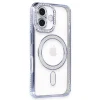 Apple İphone 16 Kılıf Joke Simli Magneticsafe Kılıf - Mavi