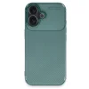 Apple İphone 16 Plus Kılıf Auto Focus Karbon Kapak - Koyu Yeşil