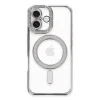Apple İphone 16 Plus Kılıf Joke Simli Magneticsafe Kılıf - Gümüş