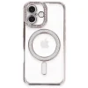 Apple İphone 16 Plus Kılıf Joke Simli Magneticsafe Kılıf - Pembe
