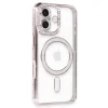 Apple İphone 16 Plus Kılıf Joke Simli Magneticsafe Kılıf - Pembe