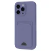 Apple İphone 16 Plus Kılıf Kelvin Kartvizitli Silikon - Lila
