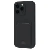 Apple İphone 16 Plus Kılıf Kelvin Kartvizitli Silikon - Siyah