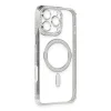 Apple İphone 16 Pro Kılıf Joke Simli Magneticsafe Kılıf - Gümüş