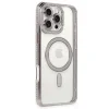 Apple İphone 16 Pro Kılıf Joke Simli Magneticsafe Kılıf - Pembe