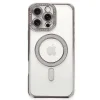 Apple İphone 16 Pro Kılıf Joke Simli Magneticsafe Kılıf - Pembe