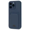 Apple İphone 16 Pro Kılıf Kelvin Kartvizitli Silikon - Lacivert
