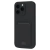 Apple İphone 16 Pro Kılıf Kelvin Kartvizitli Silikon - Siyah