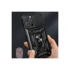 Apple İphone 16 Pro Kılıf Pars Lens Yüzüklü Silikon - Kırmızı